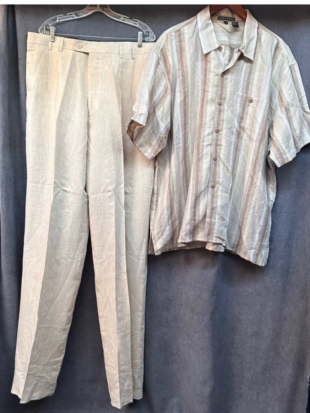 Linen pants & shirt NWOT Dreams size XL